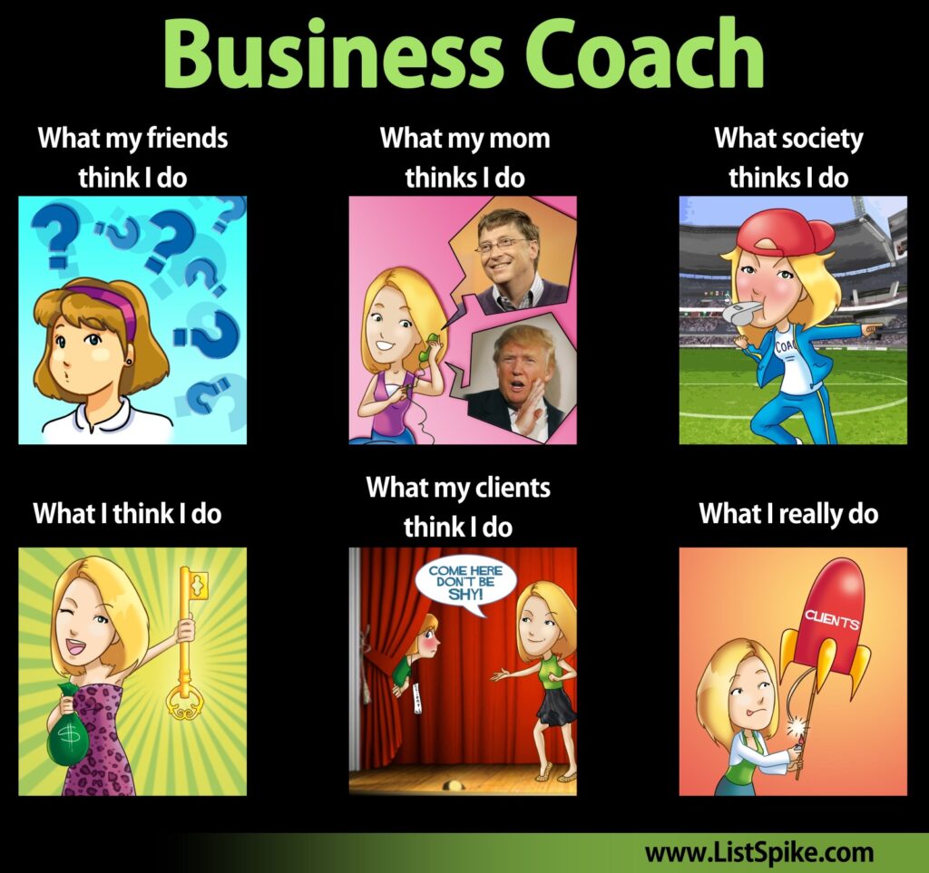meme about having a business coach